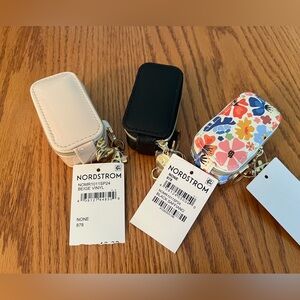 Nordstrom Beige, Black or Floral Mini Travel
Jewelry Case Keychain